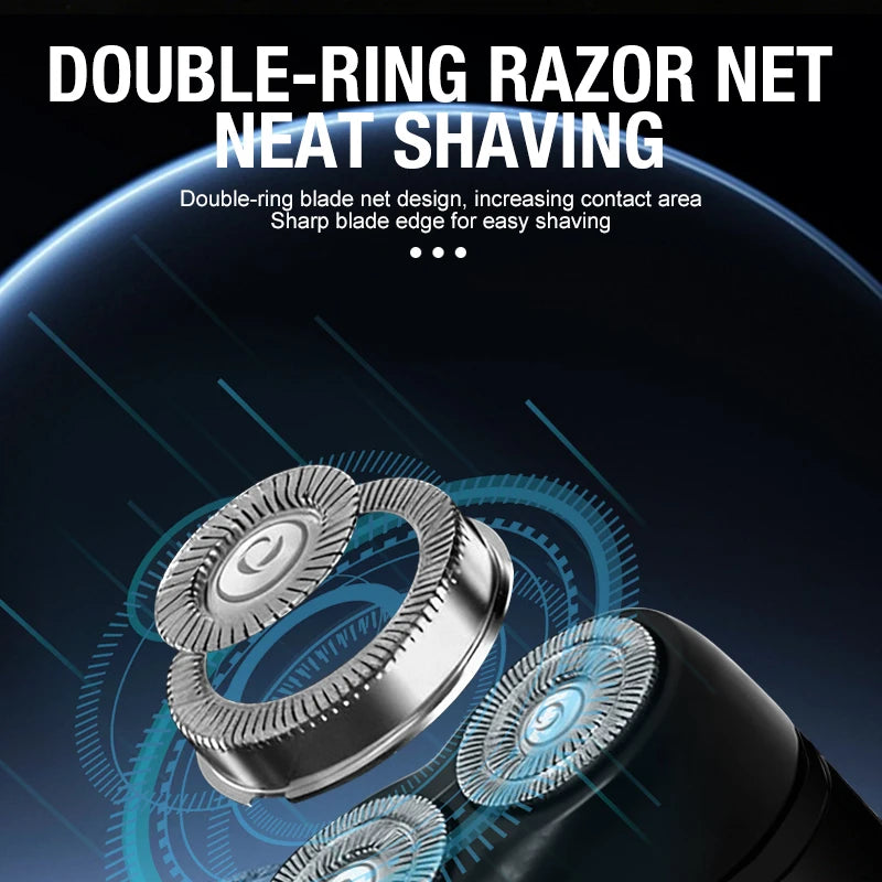 Portable Electric Shaver for Men – Double Head USB Rechargeable Razor