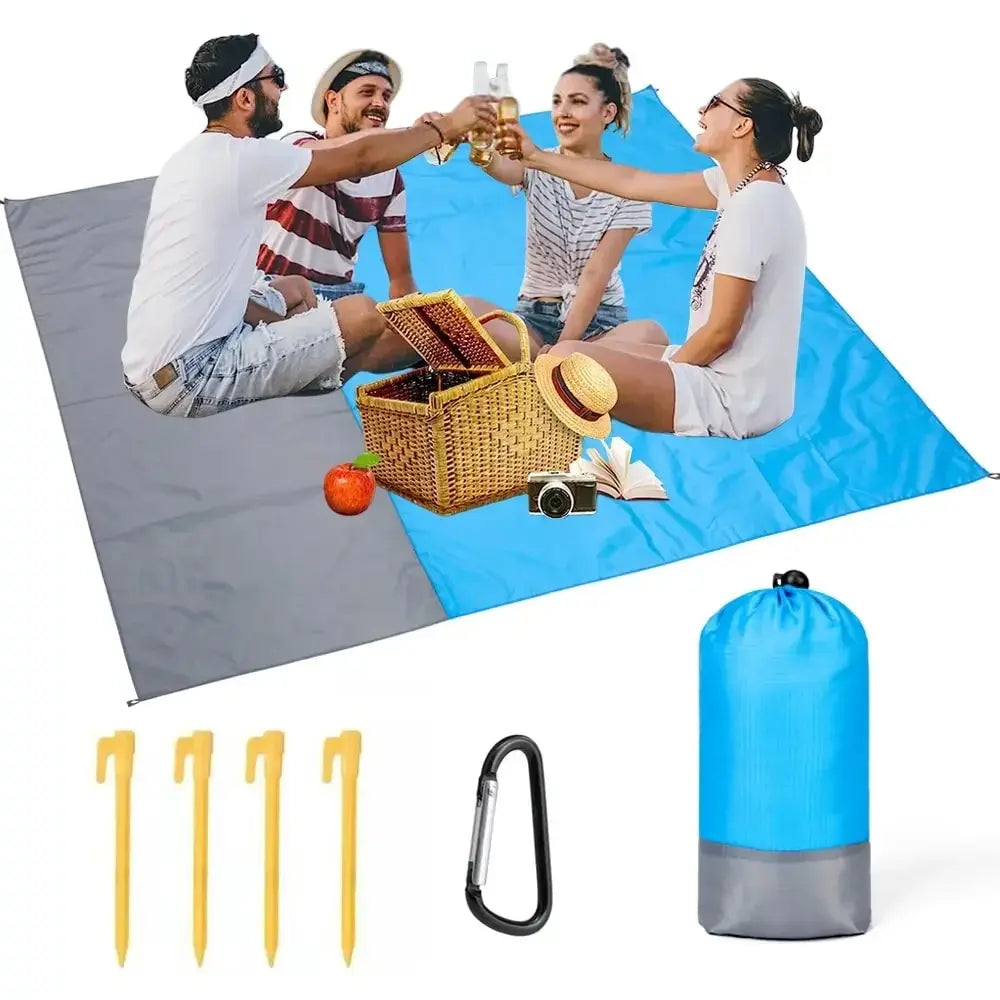 200 × 140cm Sandproof Waterproof Beach Blanket – Lightweight Outdoor Picnic Mat