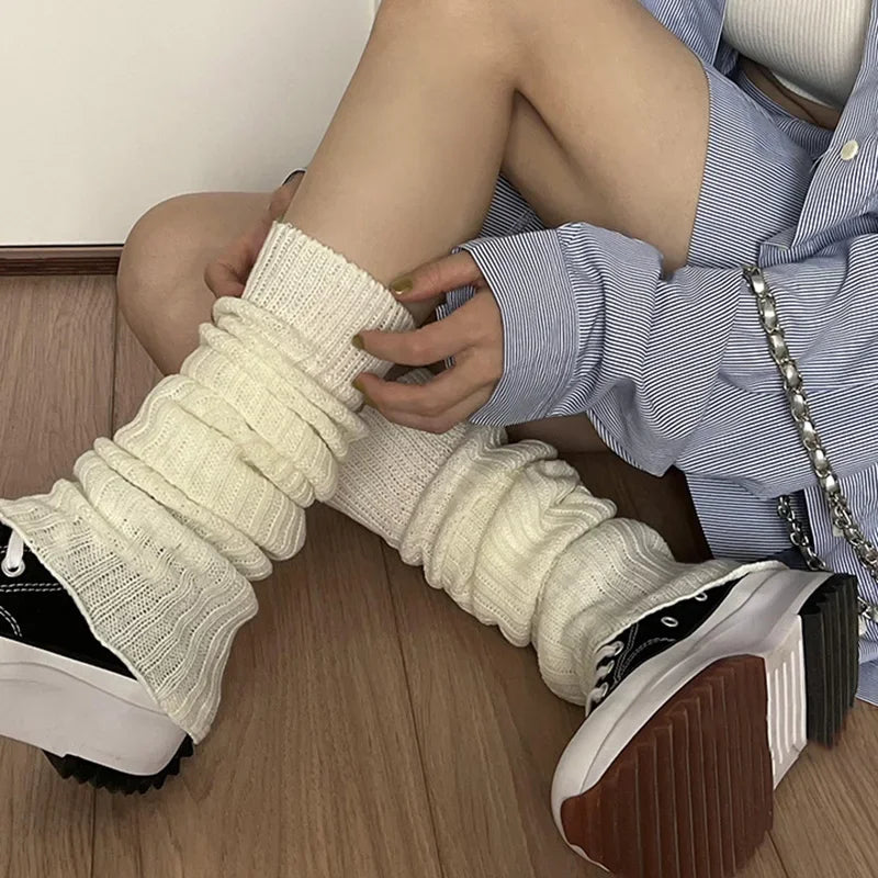 Women's Knitted Leg Warmers – Soft Cozy Winter Boot Socks