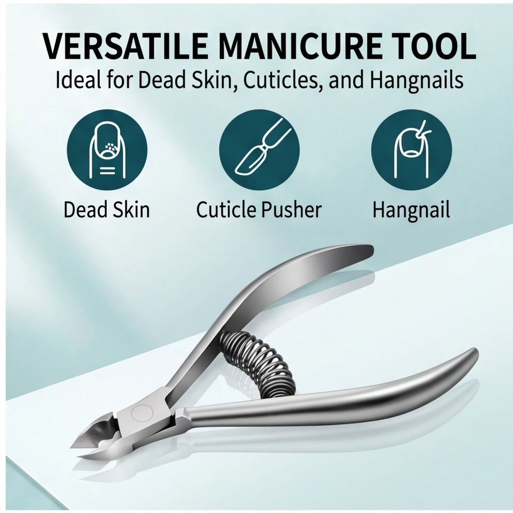 Stainless Steel Pedicure Nail Nipper with Double Spring