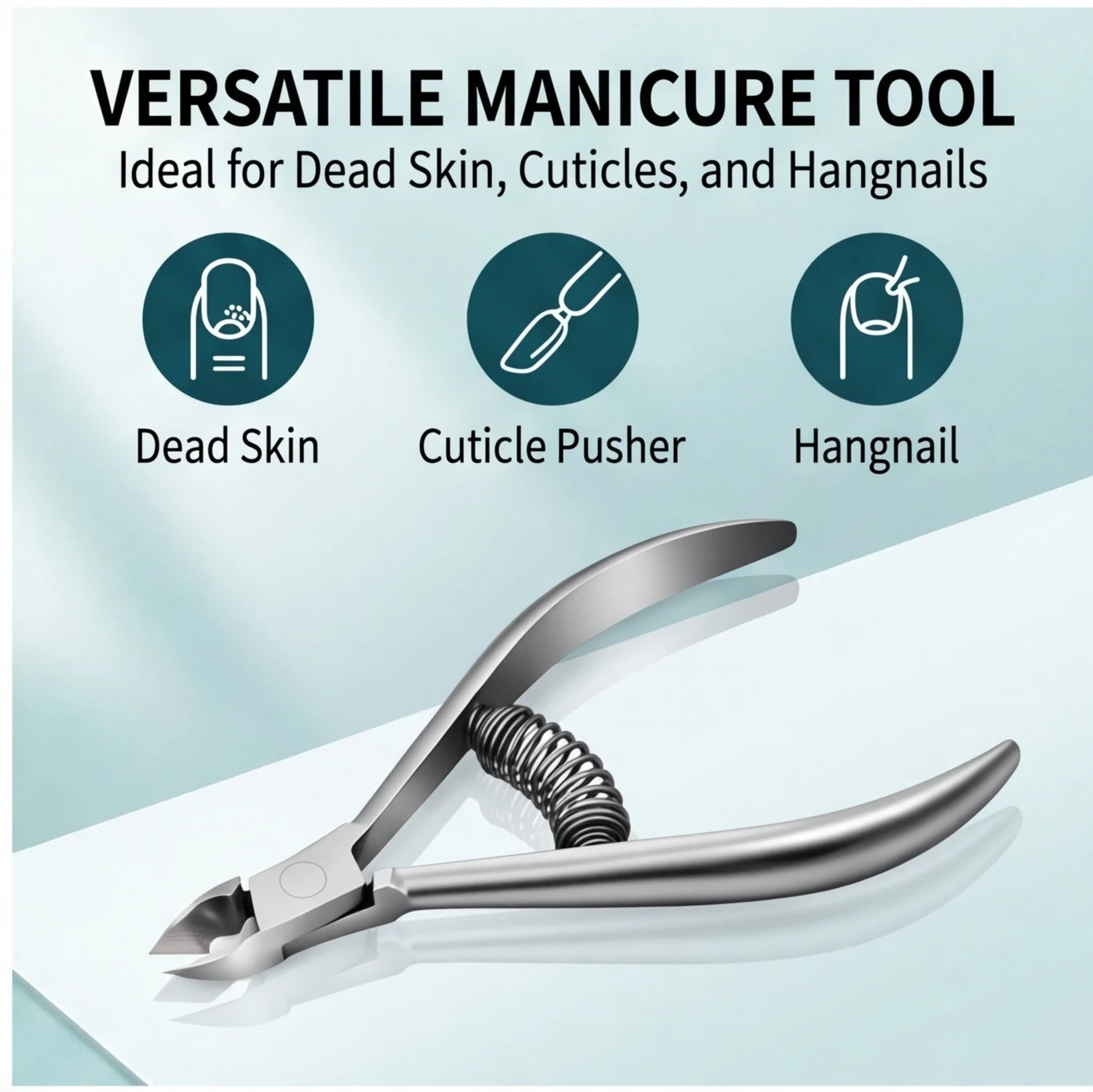 Stainless Steel Pedicure Nail Nipper with Double Spring