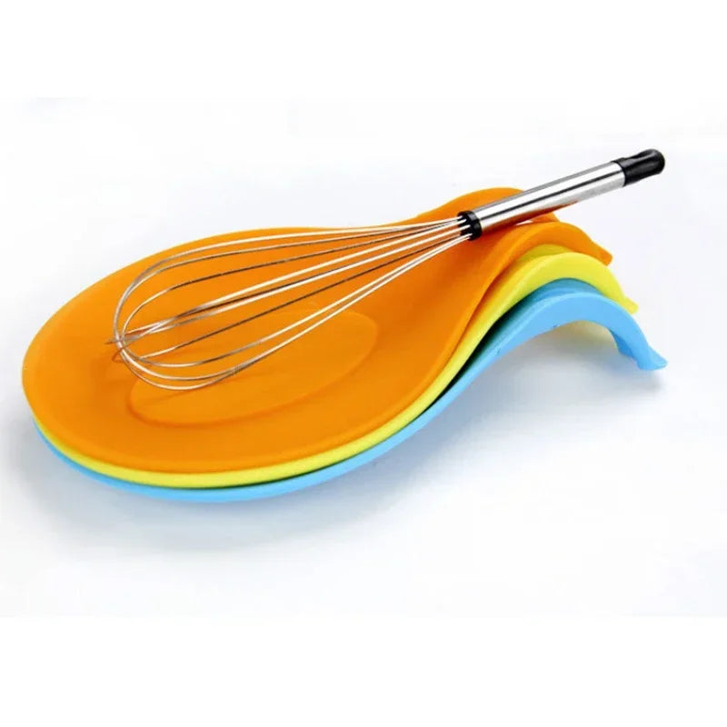 Heat Resistant Silicone Spoon Rest Mat – Kitchen Utensil Holder