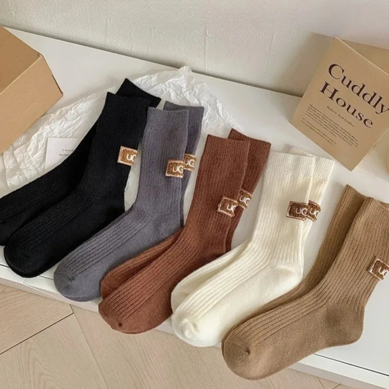 Women's Warm Wool Blend Socks – Soft Cozy Autumn Winter Crew Socks