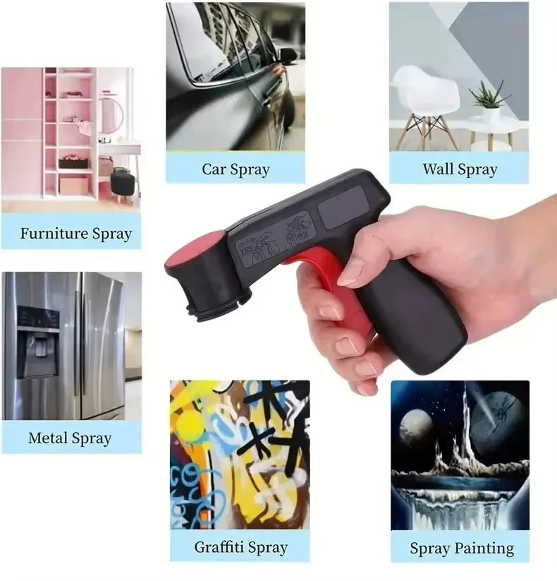 Portable Spray Paint Can Handle – Universal Aerosol Spray Grip