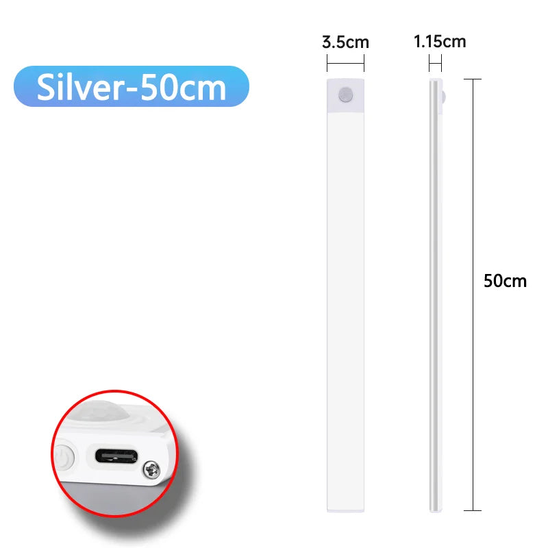 Motion Sensor LED Light – USB Rechargeable Under Cabinet Light