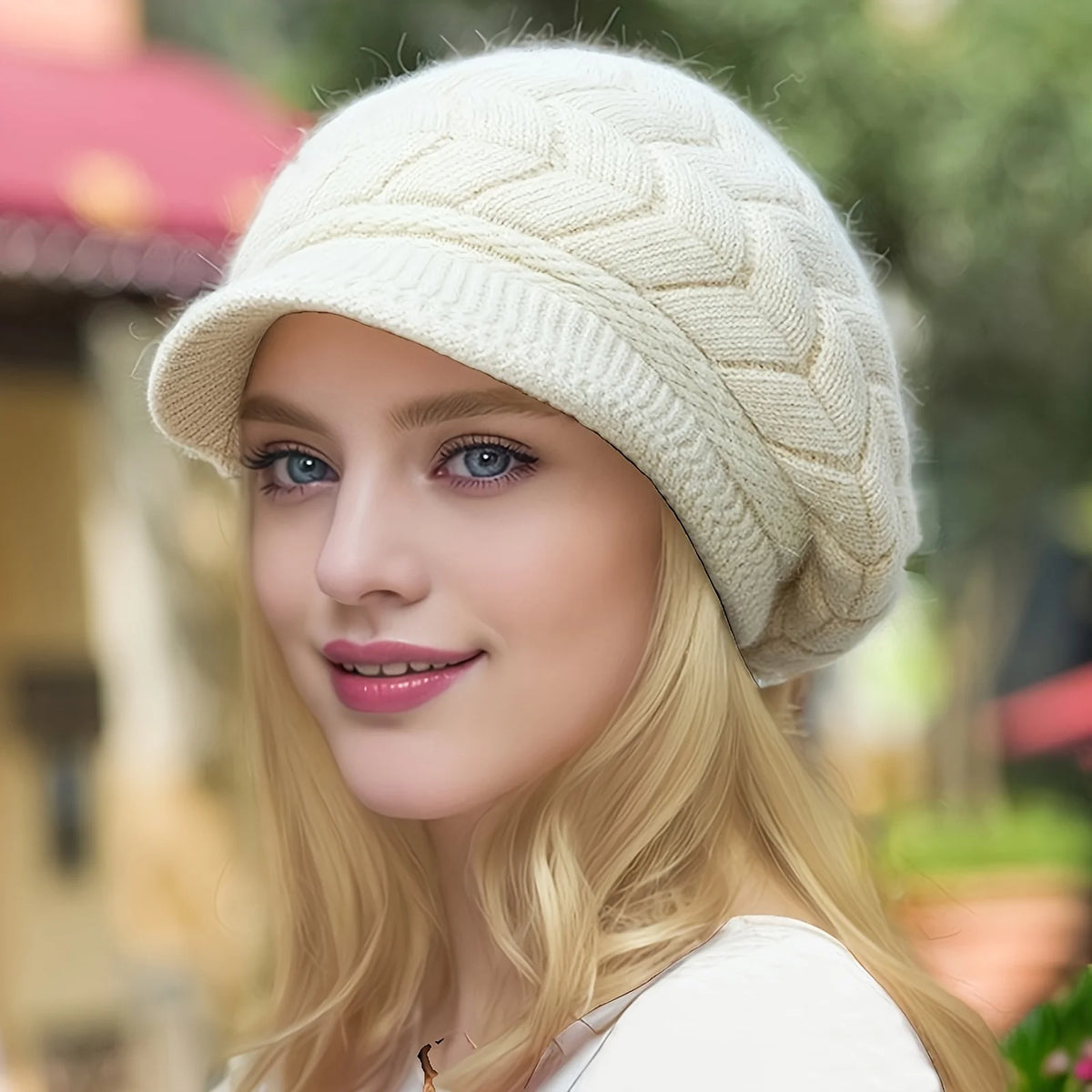 Women's Warm Knitted Winter Hat – Retro Casual Knit Cap