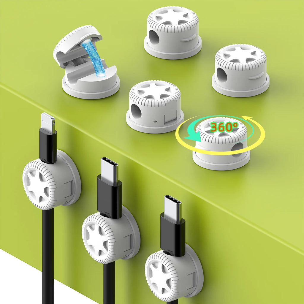 Magnetic Cable Organizer Clips – Adjustable Cord Holders