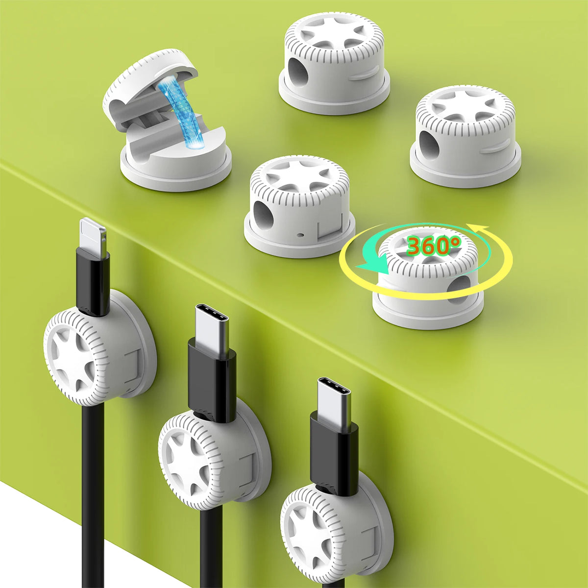 Magnetic Cable Organizer Clips – Adjustable Cord Holders