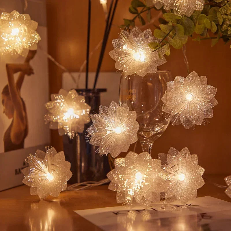 LED Fiber Optic Fairy Lights – Battery Operated Christmas Garland