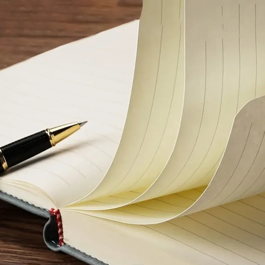 Vintage A5 Leather Notebook – Classic Journal & Daily Planner