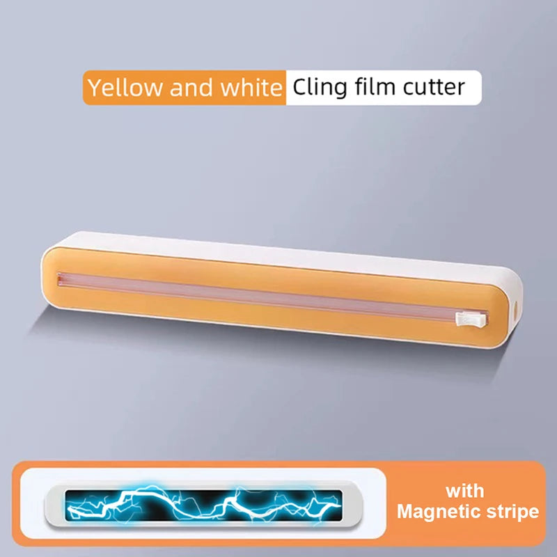 Magnetic Plastic Wrap Dispenser with Cutter – Kitchen Food Film Organizer