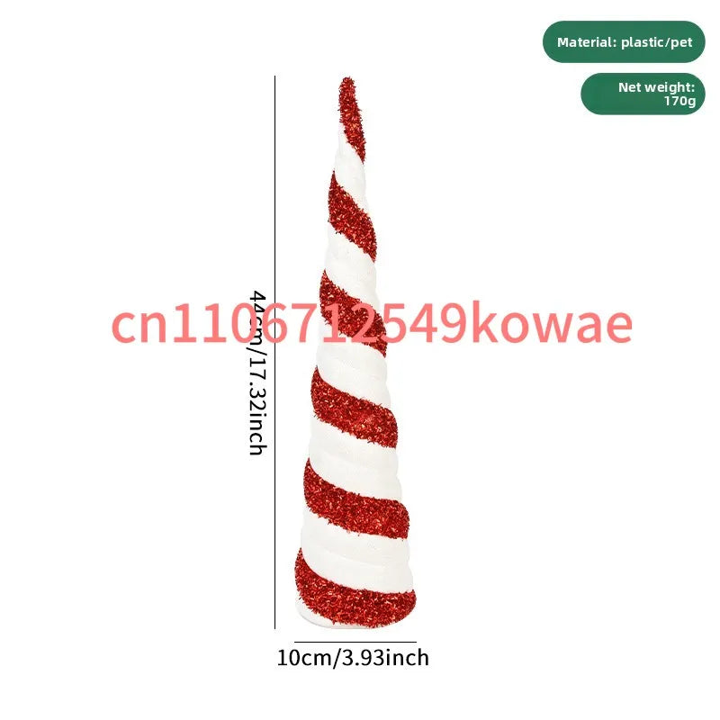 Christmas Conical Tree Tower V-Shaped Tabletop Decoration