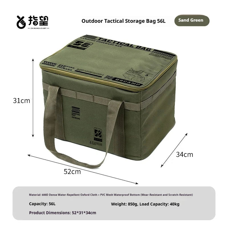 Large Capacity Insulated Storage Bag – 30L 42L 56L Foldable Organizer