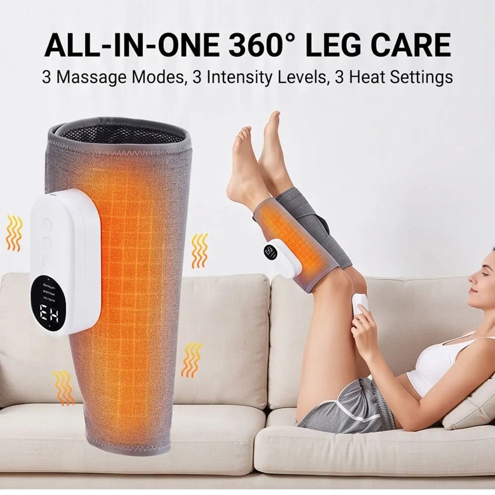 Rechargeable Air Compression Calf Massager – 3-Mode Leg Massage Wrap