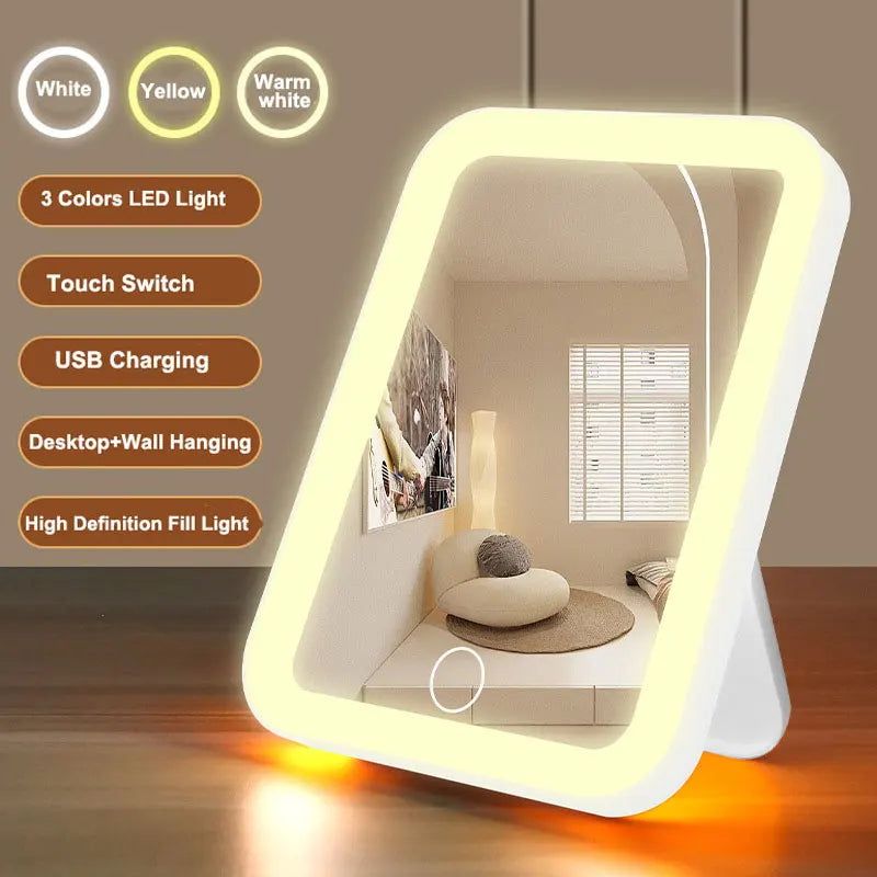 Rechargeable LED Makeup Mirror with Touch Control