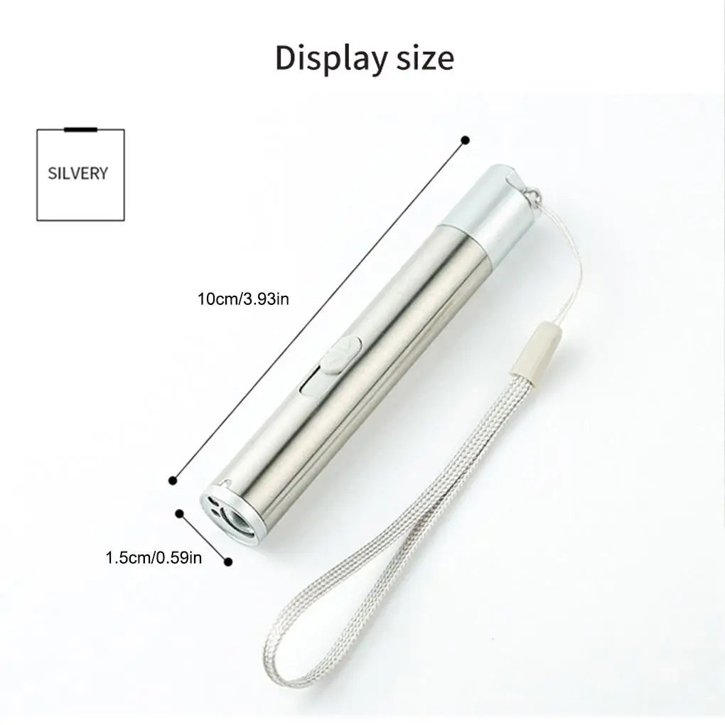 USB Rechargeable 3-in-1 Pointer Light – Portable Flashlight & UV Light