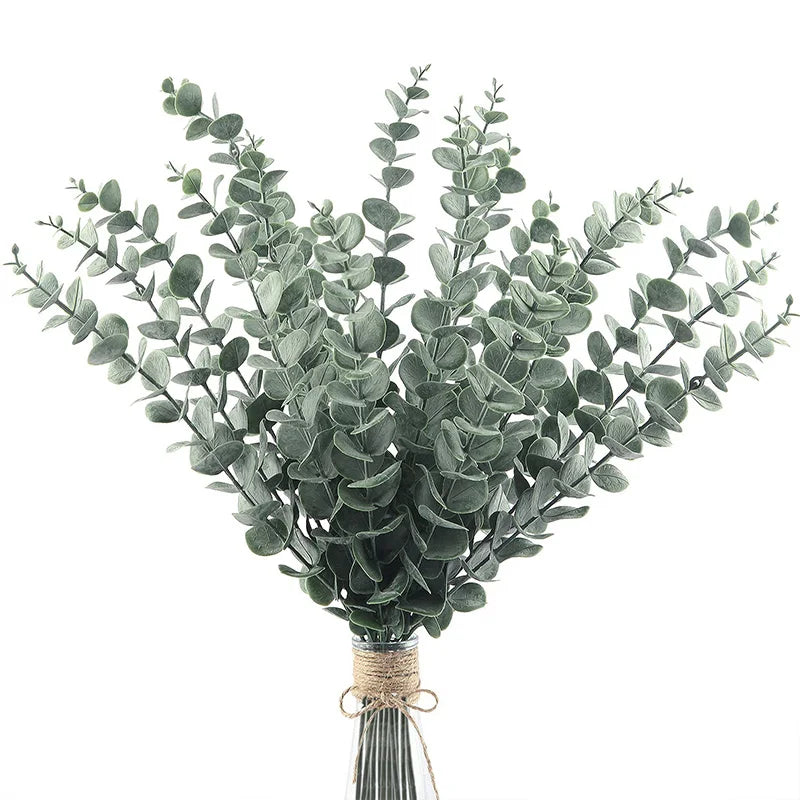 Artificial Eucalyptus Stems – Realistic Green Leaves for Home & Wedding Decor