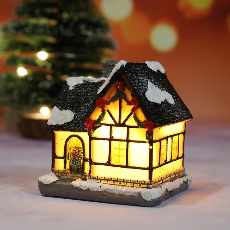 Christmas LED Night Light Mini Luminous House Decoration