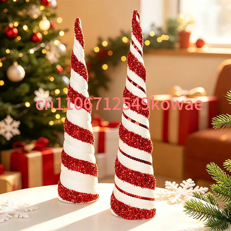 Christmas Conical Tree Tower V-Shaped Tabletop Decoration