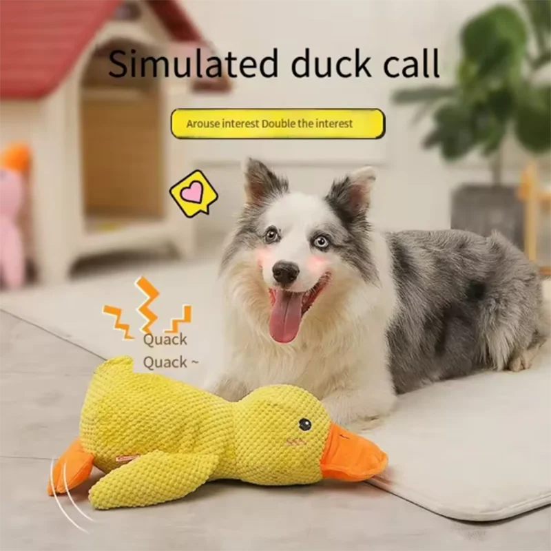 Soft Duck Plush Squeaky Toy for Dogs
