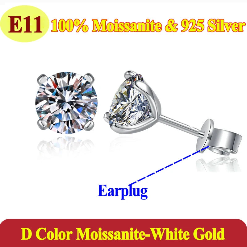 Women's Sparkling Round Stud Earrings
