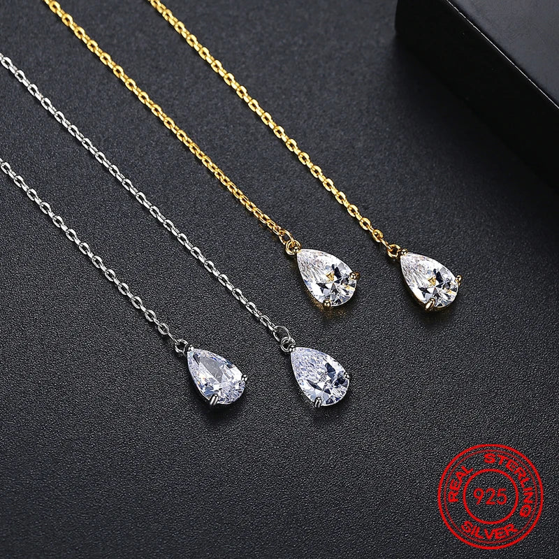Women's Elegant Water Drop Chain Earrings