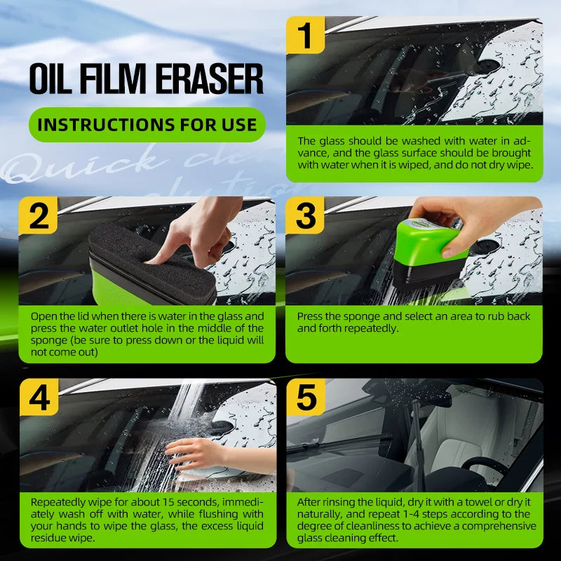 Car Windshield Cleaning Tool – Microfiber Auto Glass Cleaner with Handle