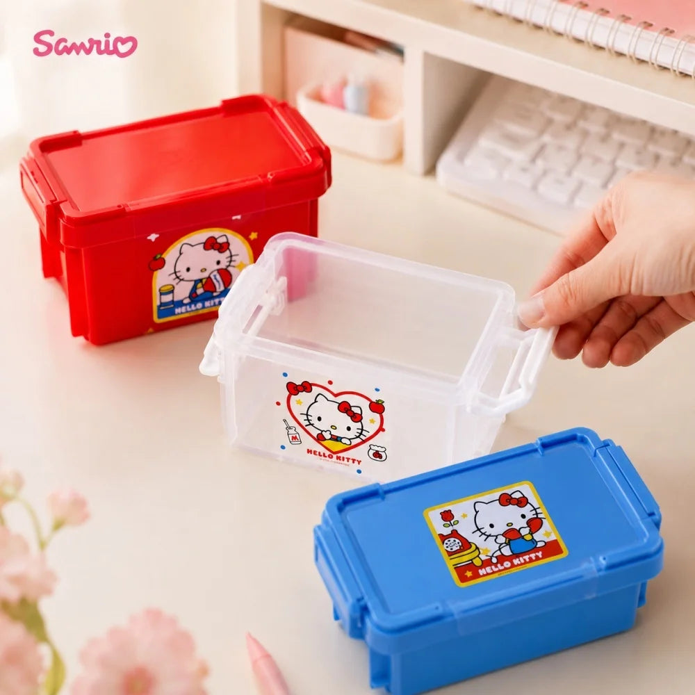 Genuine Sanrio Hello Kitty Stackable Storage Box Set