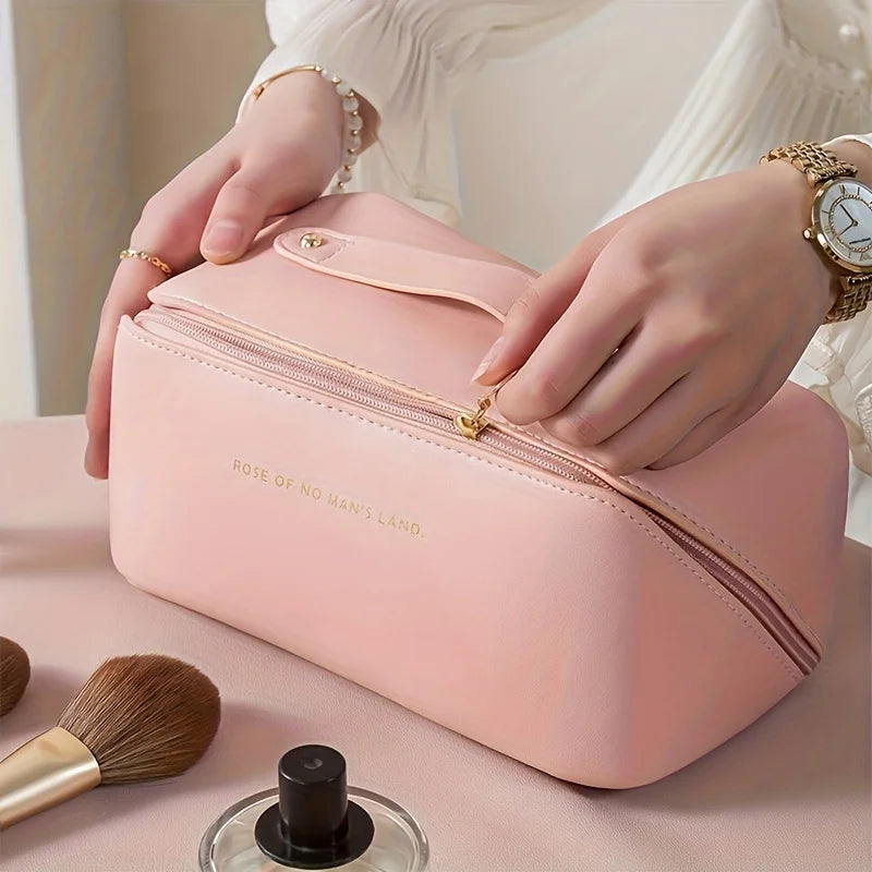 Portable Makeup Organizer Bag with Handle