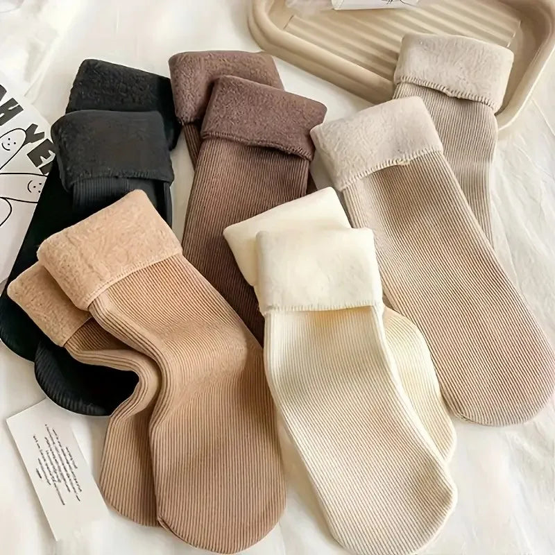 5/10 Pairs Women's Warm Winter Socks – Soft Cozy Everyday Socks