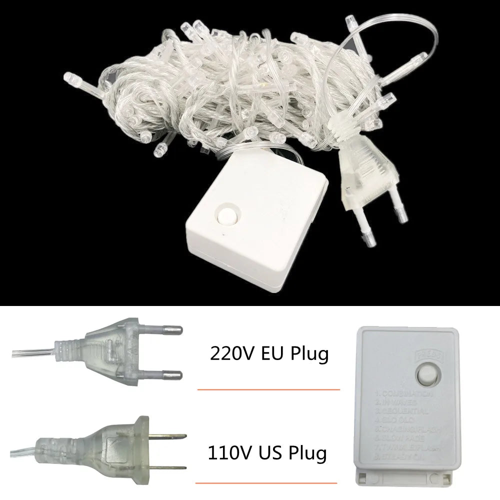 LED Christmas String Lights – 5M to 100M Fairy Lights for Holiday Decor