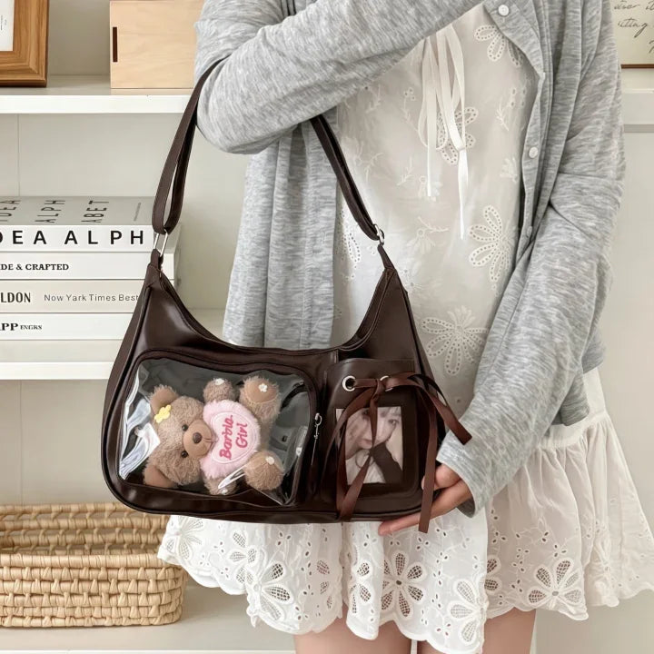 Women's Transparent Printed Casual Tote Bag