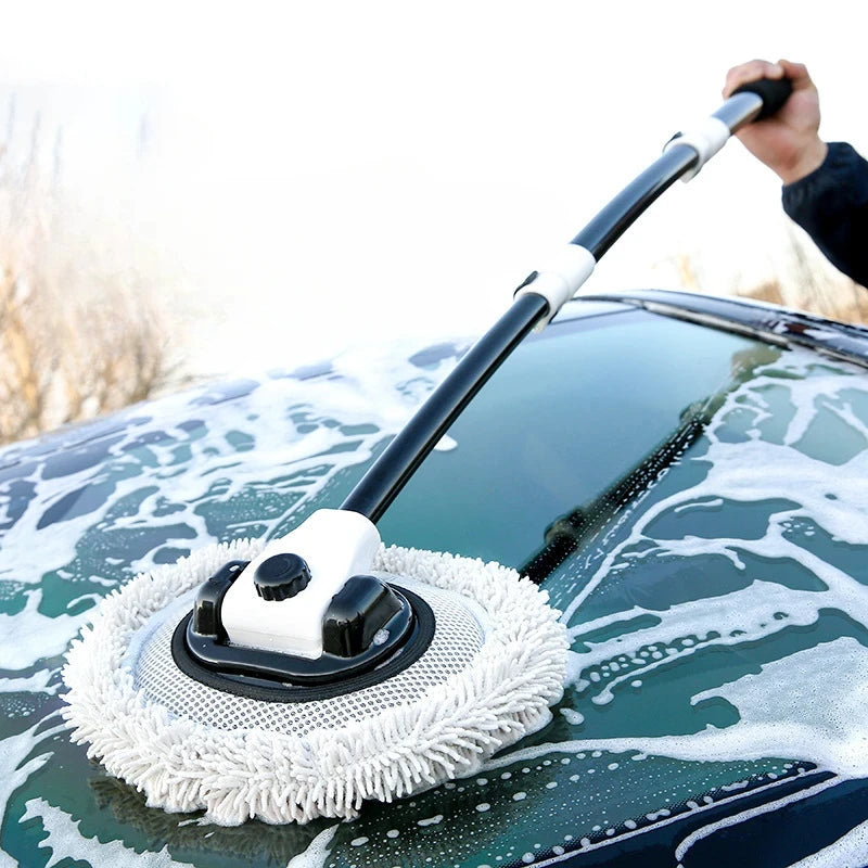 Telescopic Car Wash Brush – Long Handle Soft Bristle Auto Cleaning Tool