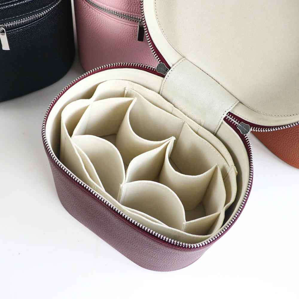 Large-Capacity PU Leather Travel Cosmetic Bag