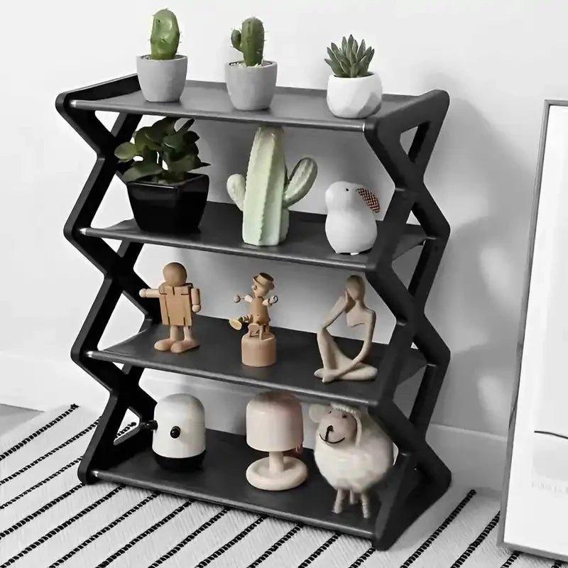 4-Tier Foldable Shoe Rack – Space-Saving Shoe Organizer