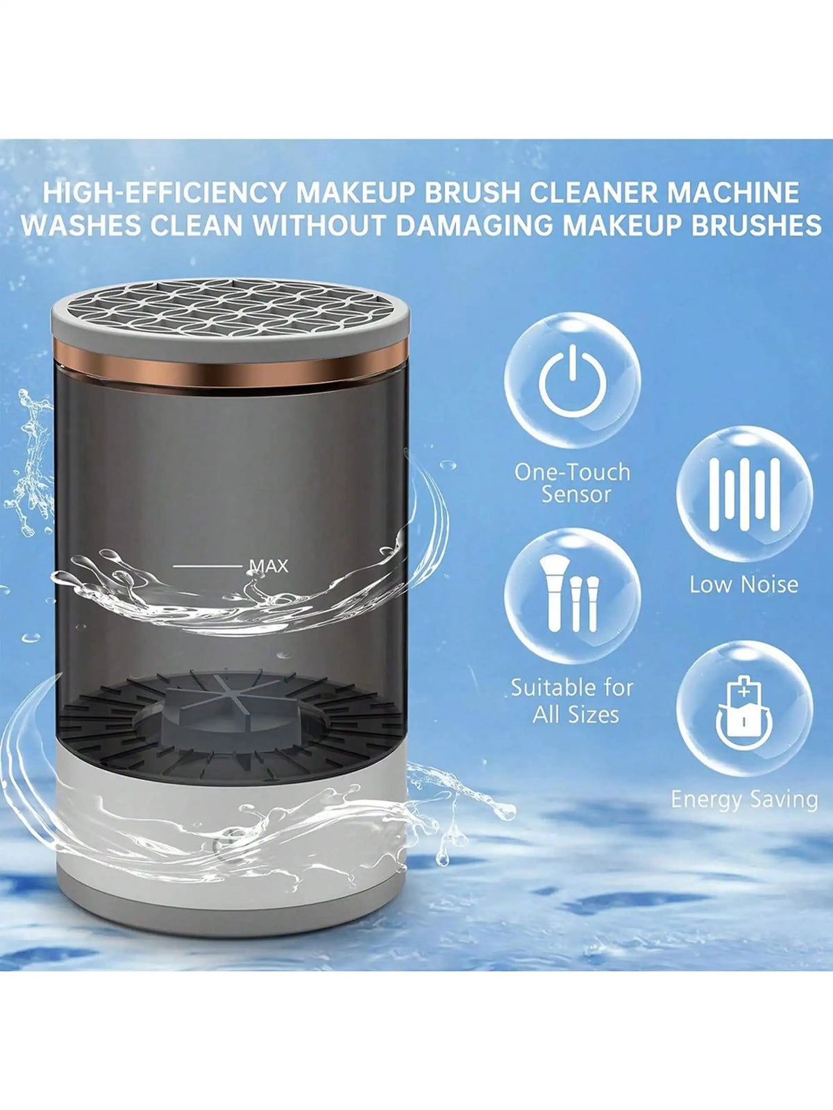 Electric Makeup Brush Cleaner Machine – Automatic Cosmetic Brush Cleaning Device