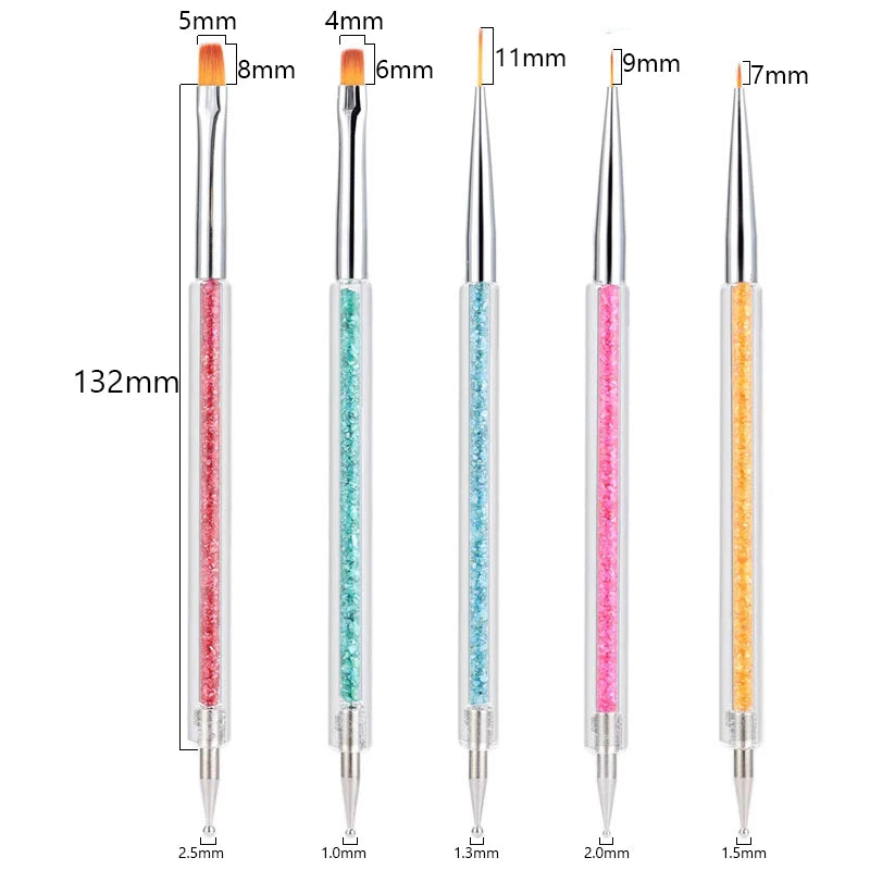 5–20PCS Nail Art Brush Set for Detailed Nail Designs