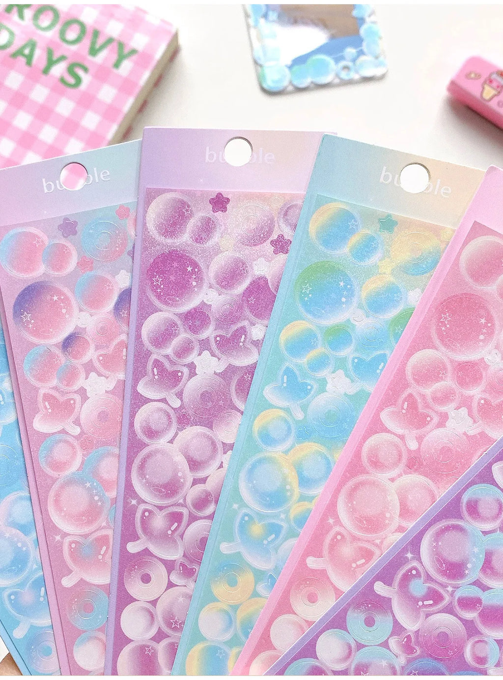 12-Piece Korean Style Decorative Sticker Set for Journals & Planners