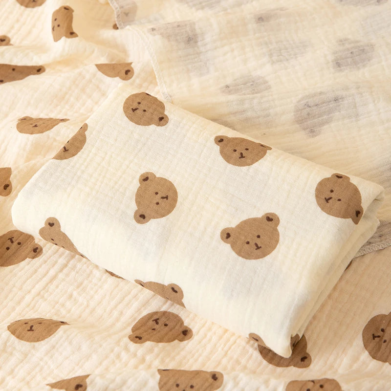 Soft Printed Gauze Baby Blanket & Swaddle