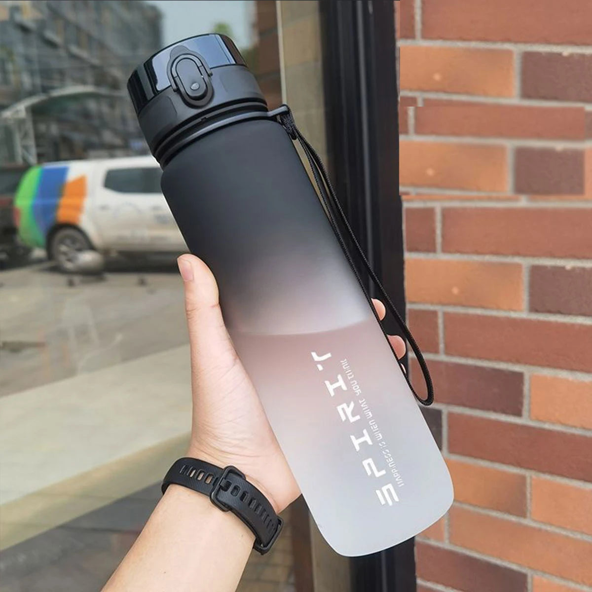 Gradient Sports Water Bottle with Capacity Markings