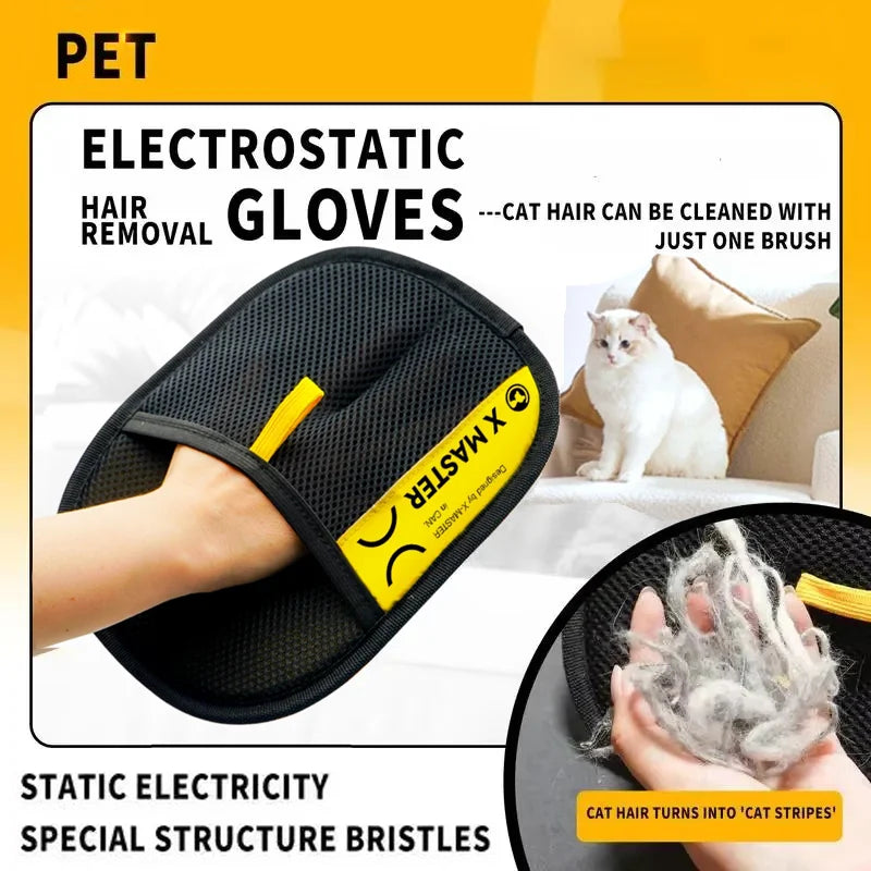 Electric Pet Hair Remover Glove – Reusable Grooming Glove for Cats & Dogs