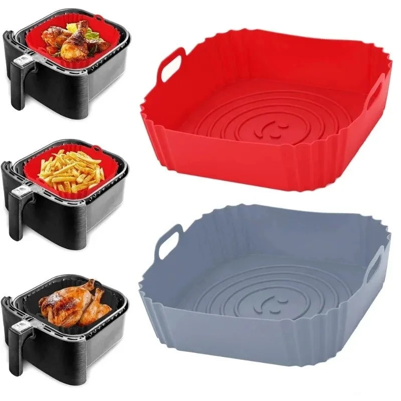 Reusable Silicone Air Fryer Liners – Non-Stick Cooking Basket