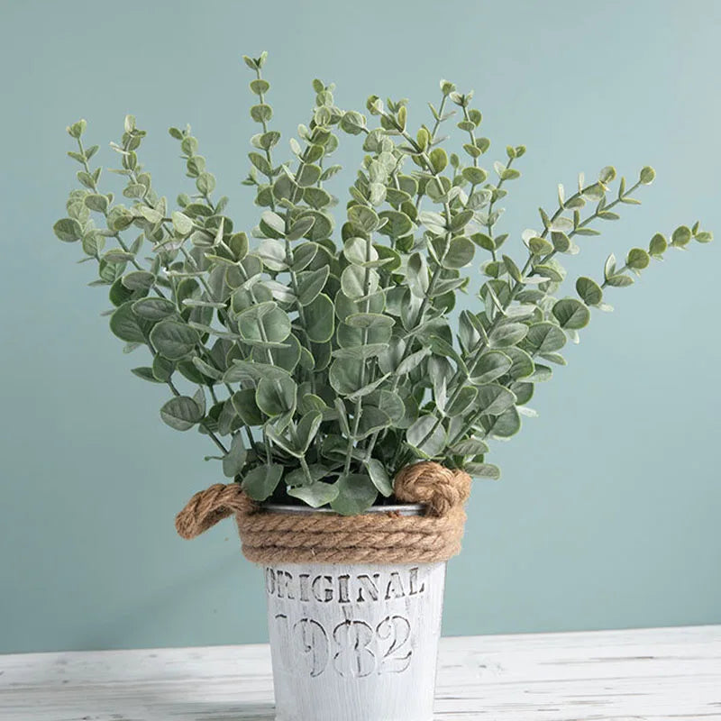 Artificial Eucalyptus Stems – Realistic Green Leaves for Home & Wedding Decor