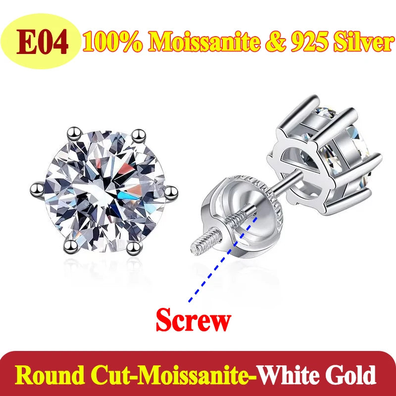 Women's Sparkling Round Stud Earrings