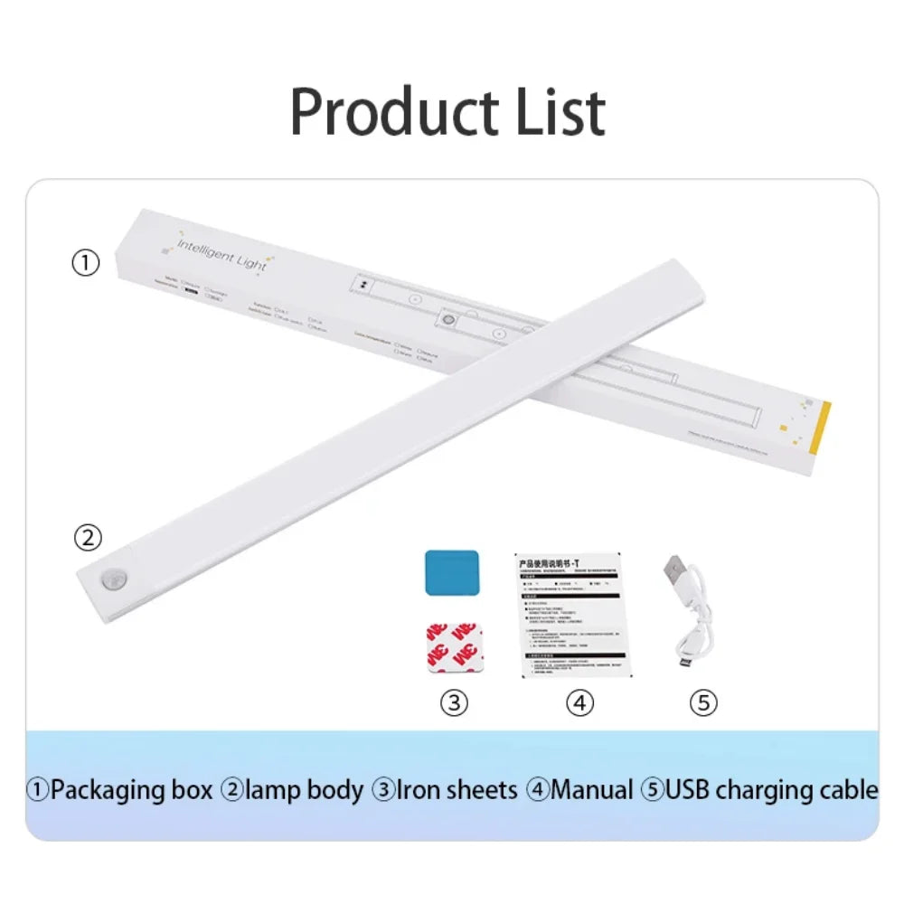 Motion Sensor LED Light – USB Rechargeable Under Cabinet Light