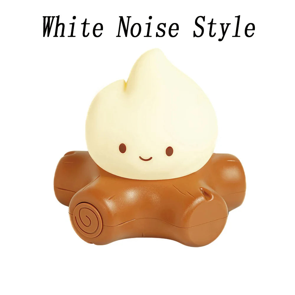 Campfire Night Light with White Noise – Cozy LED Atmosphere Lamp