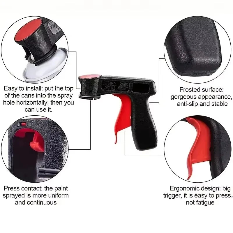 Portable Spray Paint Can Handle – Universal Aerosol Spray Grip