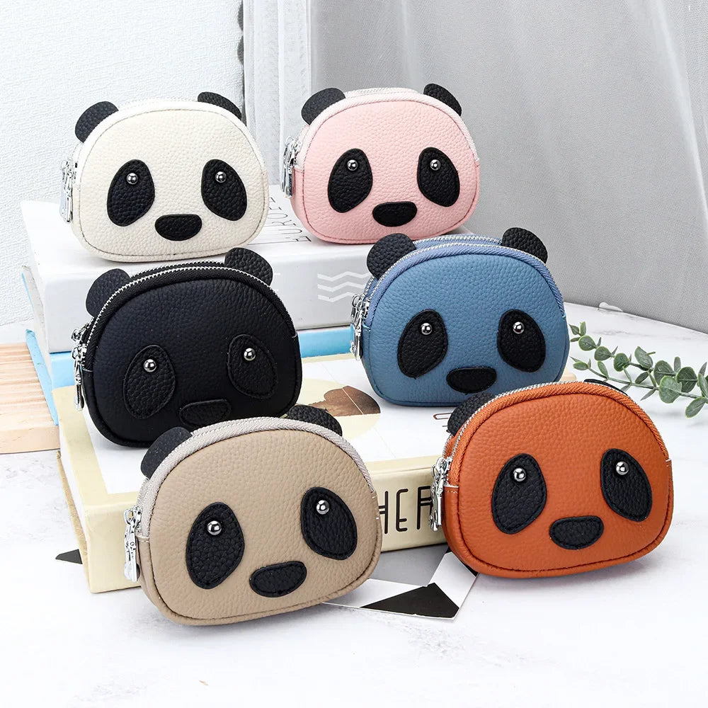 Women's Round Mini Coin Purse with Double Zipper