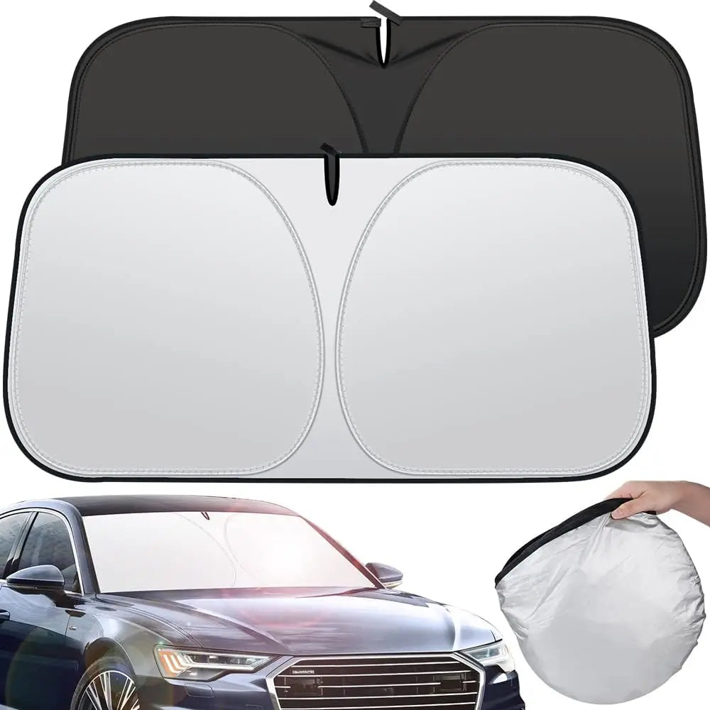 Auto Folding Car Windshield Sun Shade – Reflective Front Window Cover