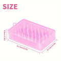 42-Slot Sewing Thread Storage Box – Clear Craft Organizer Case